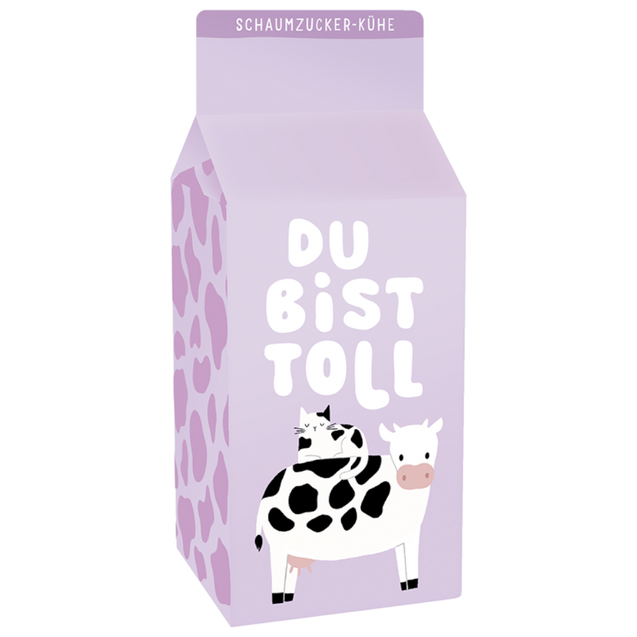 Grafik Werkstatt Schaumzucker-Kühe 90g – Du bist toll, Geschenk, Kühe