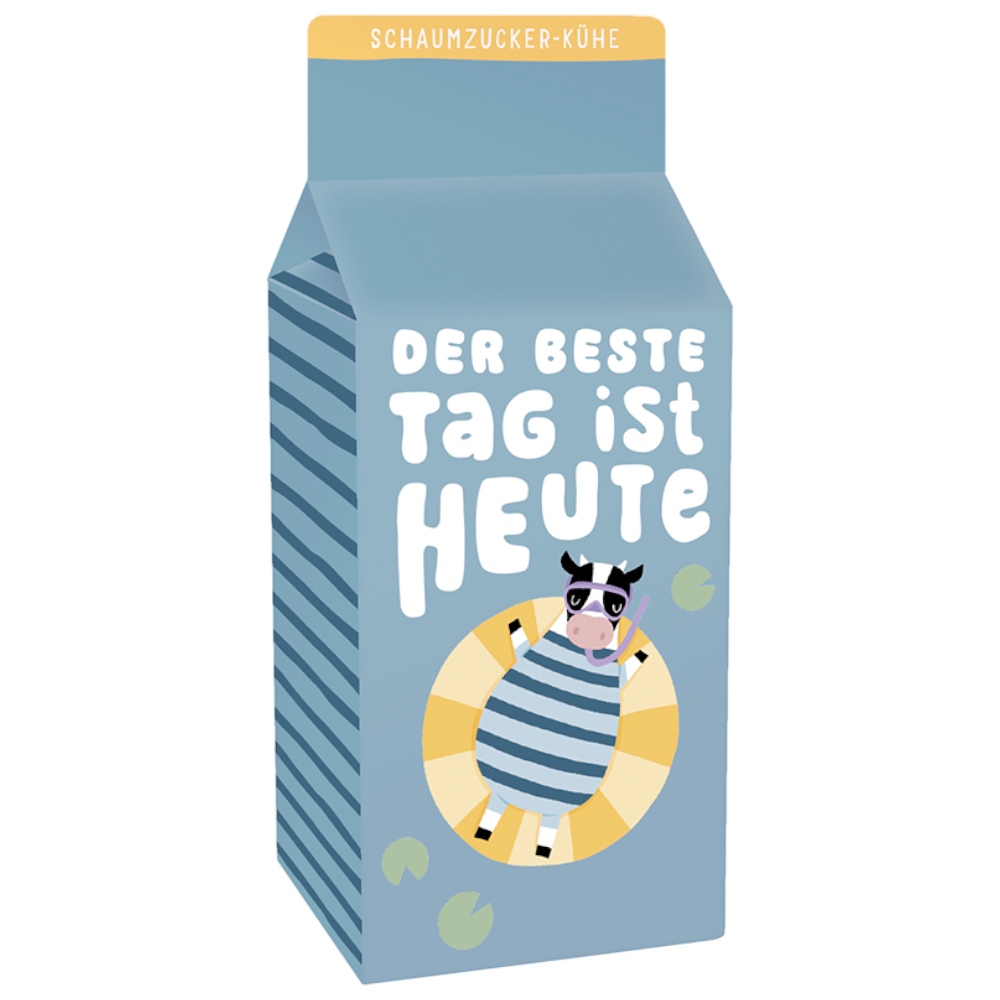 Grafik Werkstatt Schaumzucker-Kühe 90g – Der beste Tag ist heute, Geschenk, Kühe