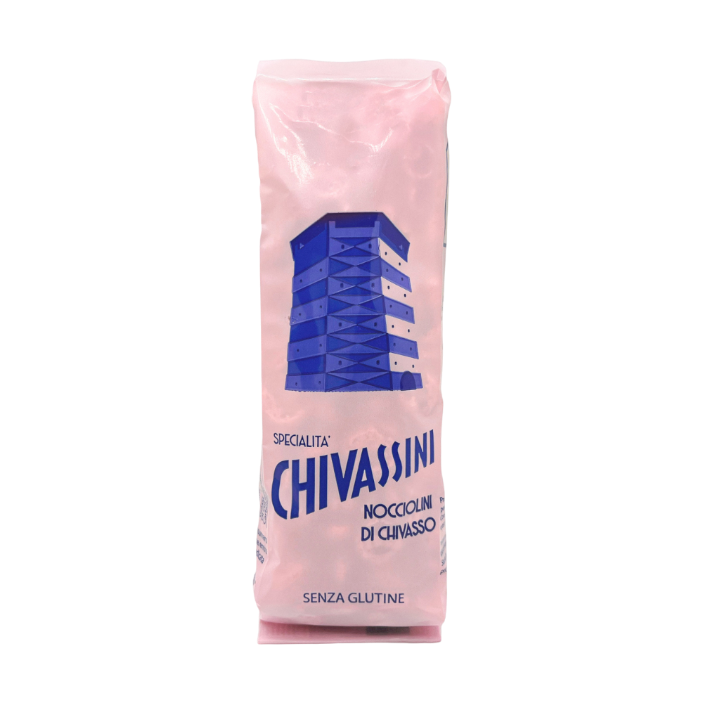Chivassini Nocciolini di Chivasso 90g – Haselnuss-Baisergebäck, glutenfrei, Piemont, Mini-Baiser