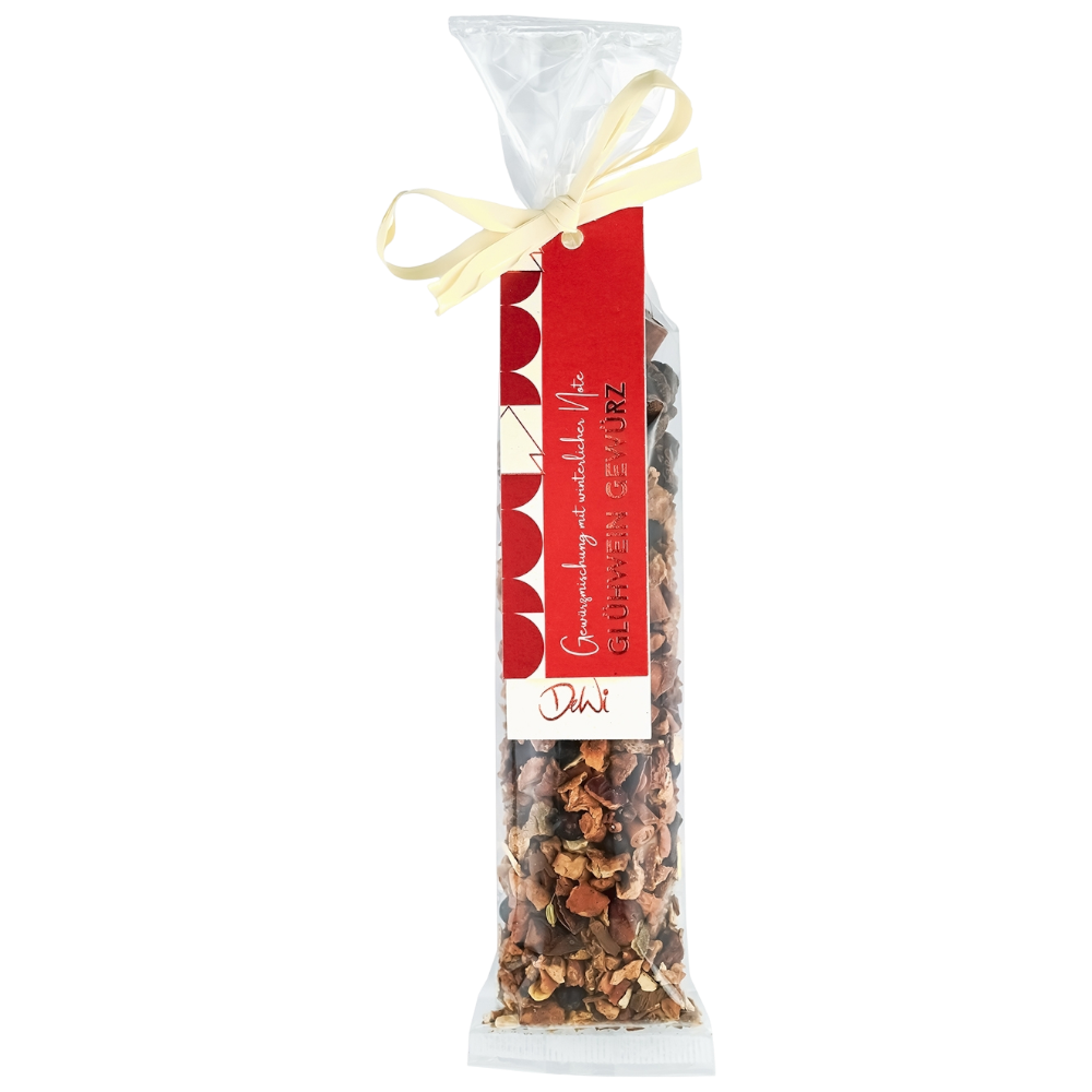 DeWi Tubetto Glühwein Gewürz - weihnachtliche Gewürzmischung mit Orangen, Zimt, Sternanis, Nelken und Vanille für authentischen Glühwein
