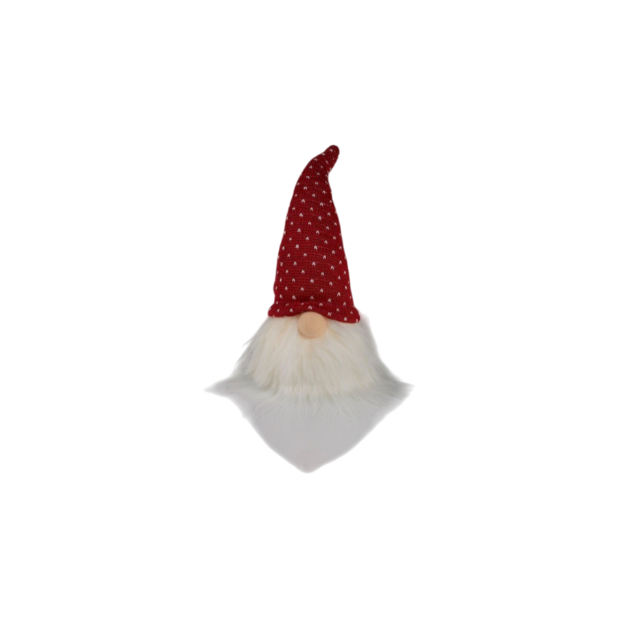 Wichtel mit roter Mütze und LED-Beleuchtung, Weihnachtsdekoration 26 cm