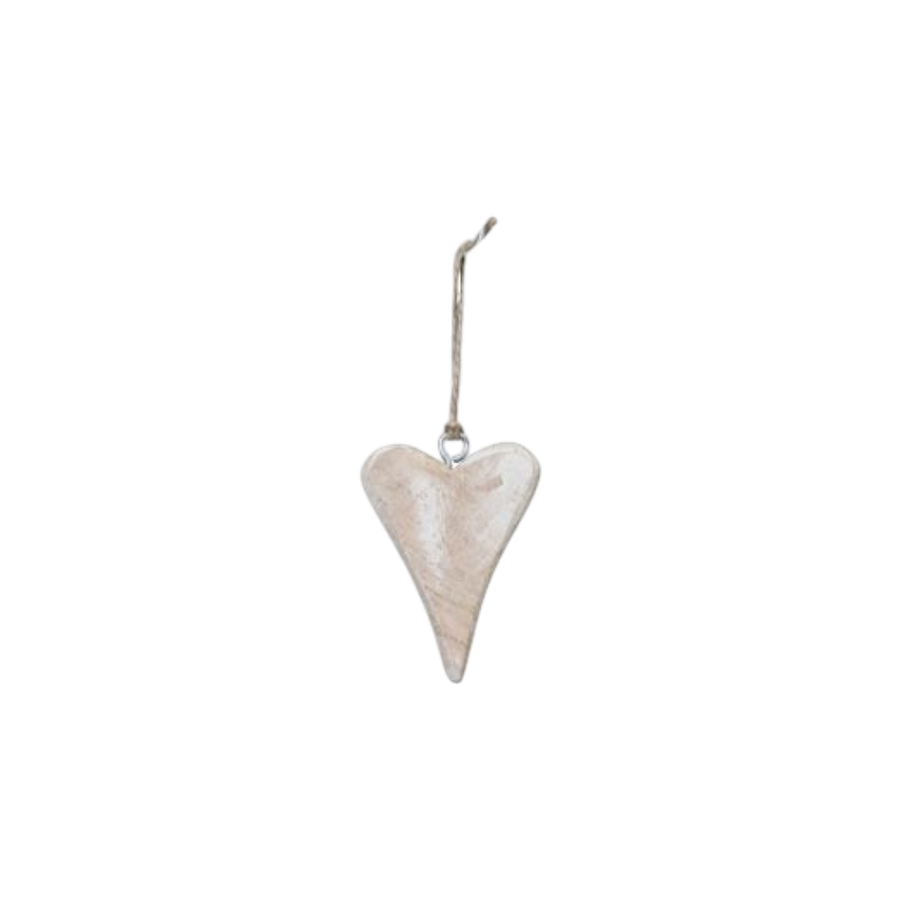HerzHänger Dost aus Holz in Champagne, Herzanhänger 6x4x1 cm