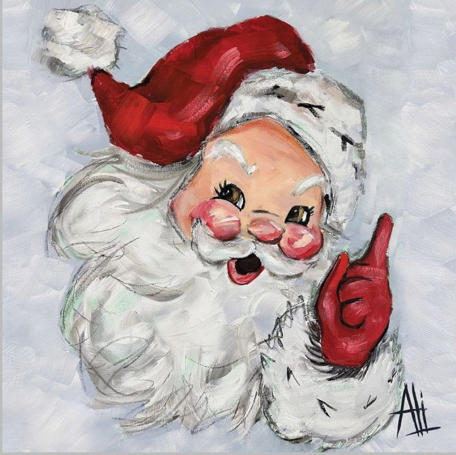ppd Cocktailservietten Jolly St. Nick 25x25 cm mit fröhlichem Nikolaus-Design, 20 Stück, 3-lagig, FSC-zertifiziert