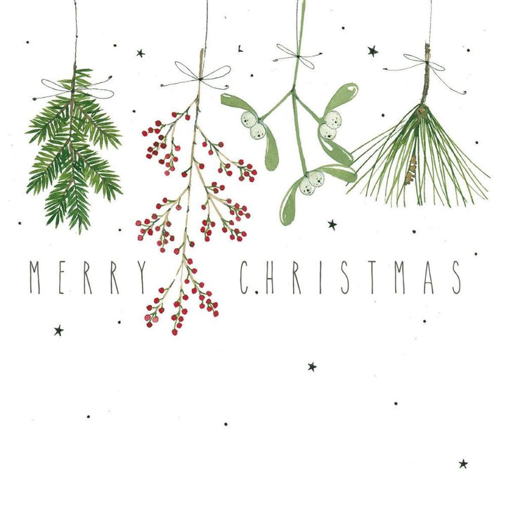 ppd Lunchservietten Merry, Merry 33x33cm mit Spruch "Merry Christmas" und fröhlichem Design, 20 Stück, 3-lagig, FSC-zertifiziert