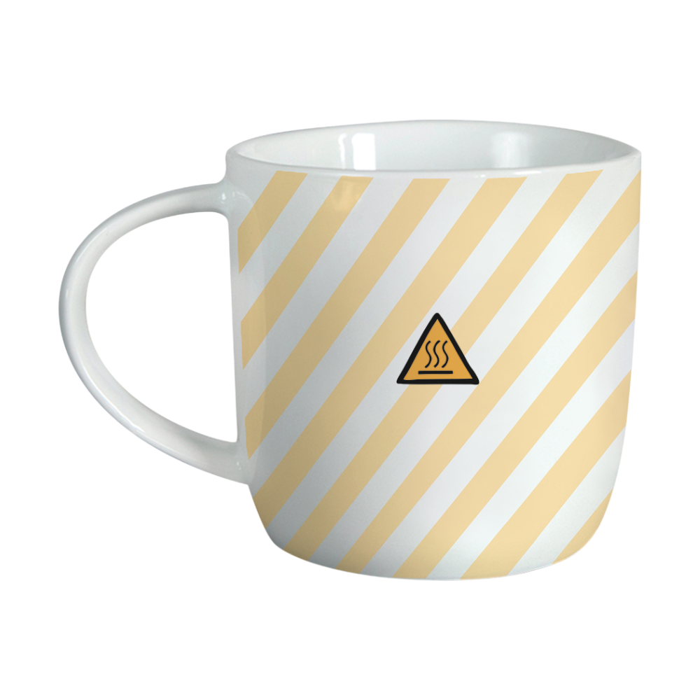 Grafik Werkstatt Tasse Gute Laune Achtung heiss, 0,3 Liter, originelle Geschenkidee für Weinfreunde