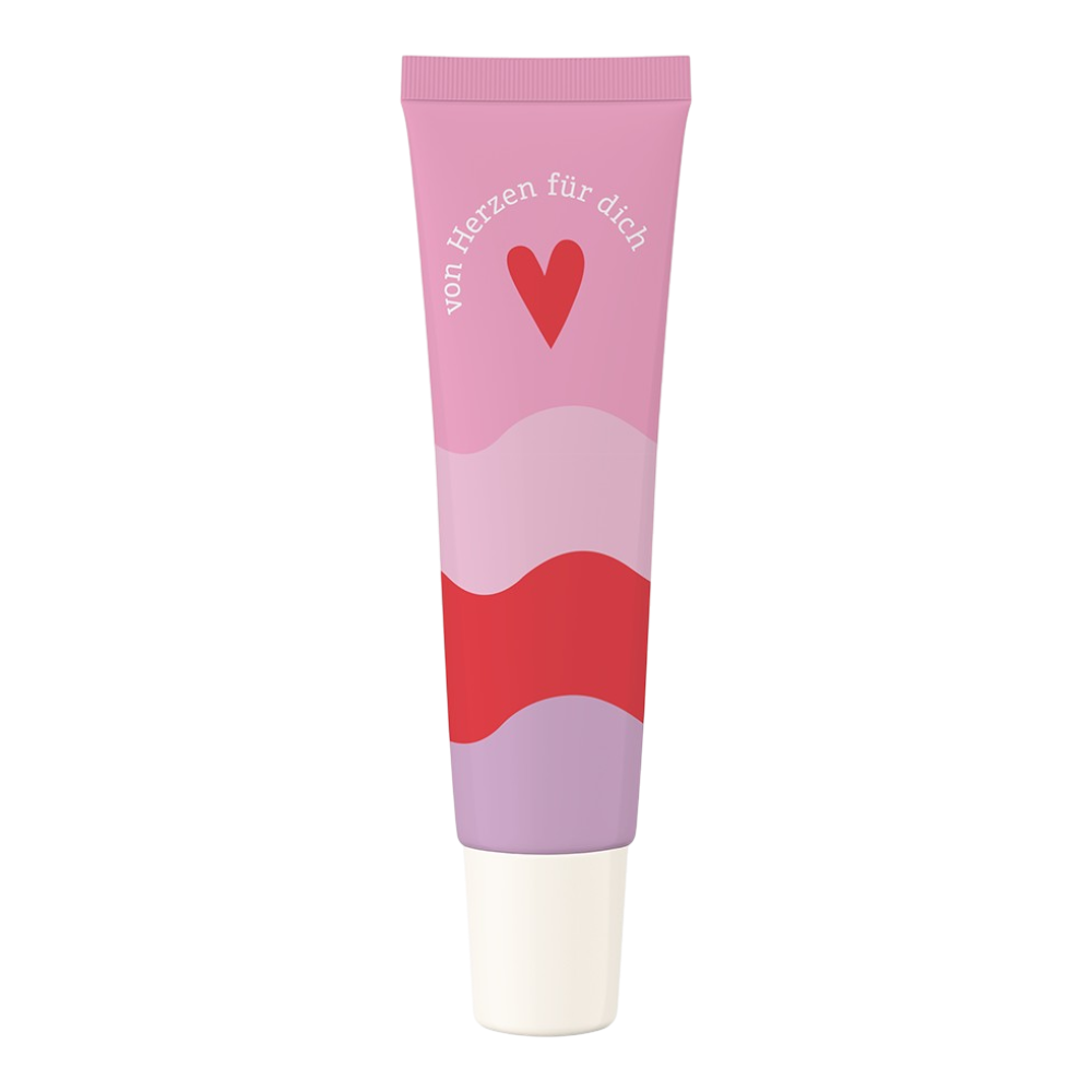 Grafik Werkstatt Wohlfühl-Handcreme von Herzen für dich mit Spruch "von Herzen für dich", pflegende Formel mit Sheabutter