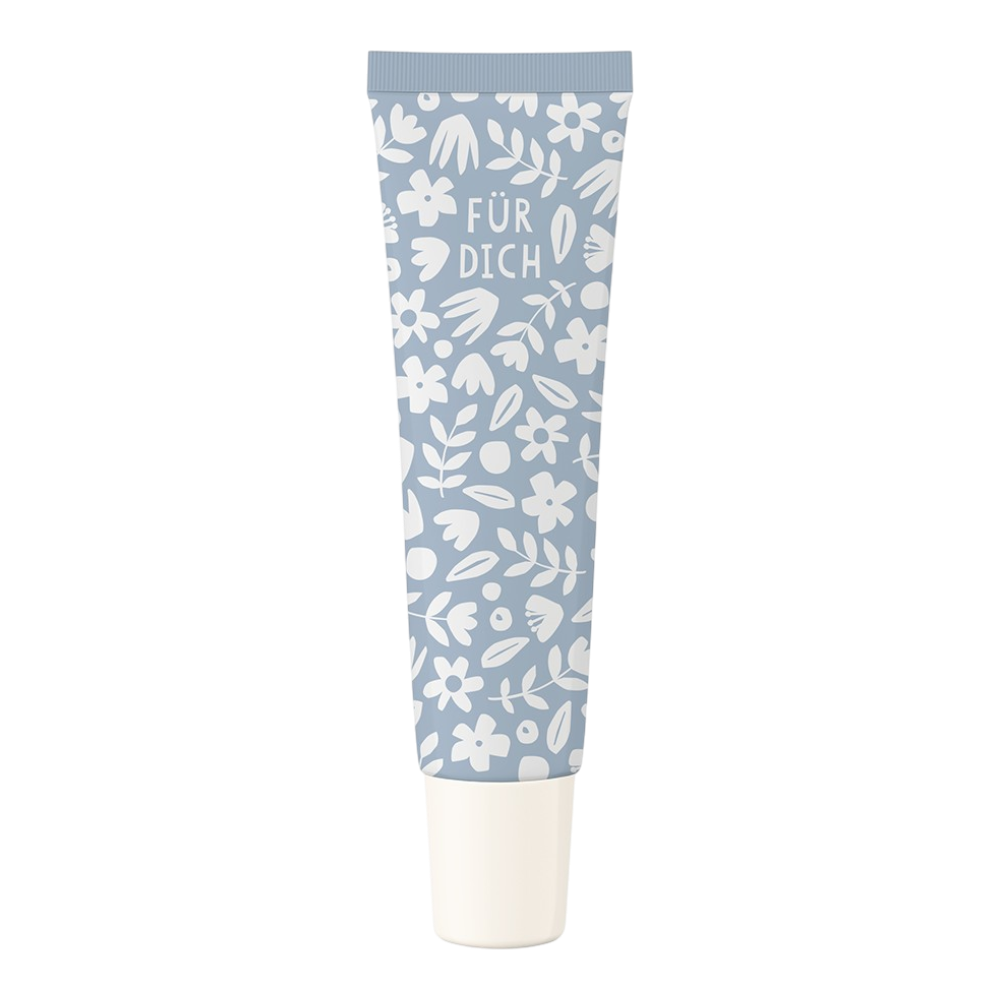 Grafik Werkstatt Wohlfühl-Handcreme Für Dich (Blumen) mit Spruch "Für Dich" und Blumen-Design, pflegende Formel mit Sheabutter