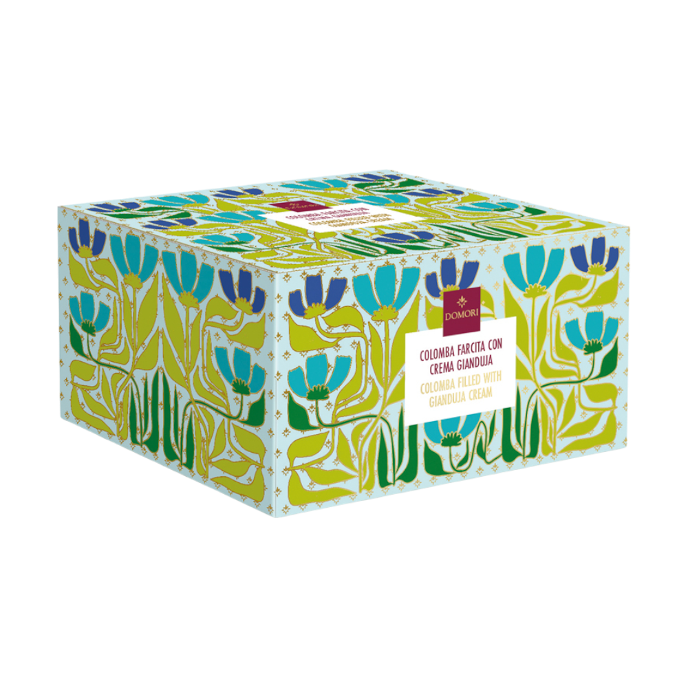 Domori Colomba Gianduja Creme 500g – gefüllter Osterkuchen mit Haselnusscreme, Schokolade