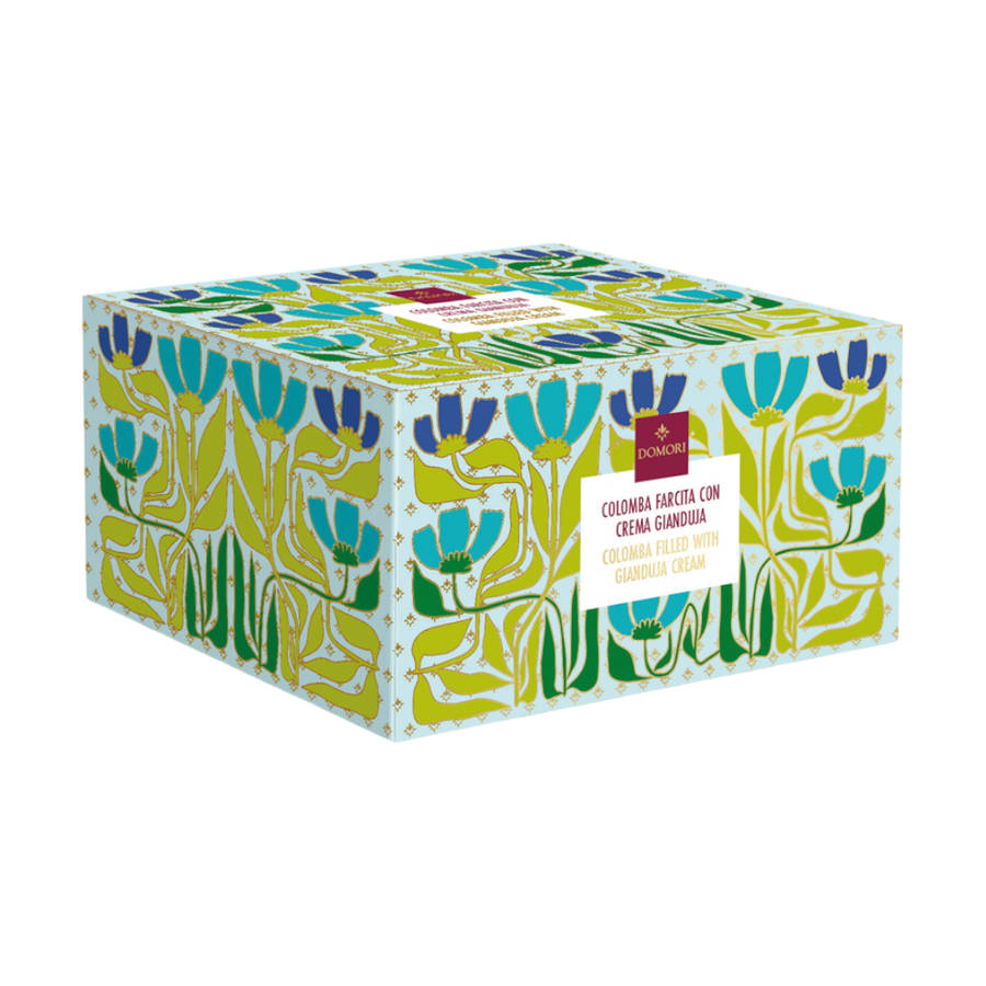 Domori Colomba Gianduja Creme 500g – gefüllter Osterkuchen mit Haselnusscreme, Schokolade