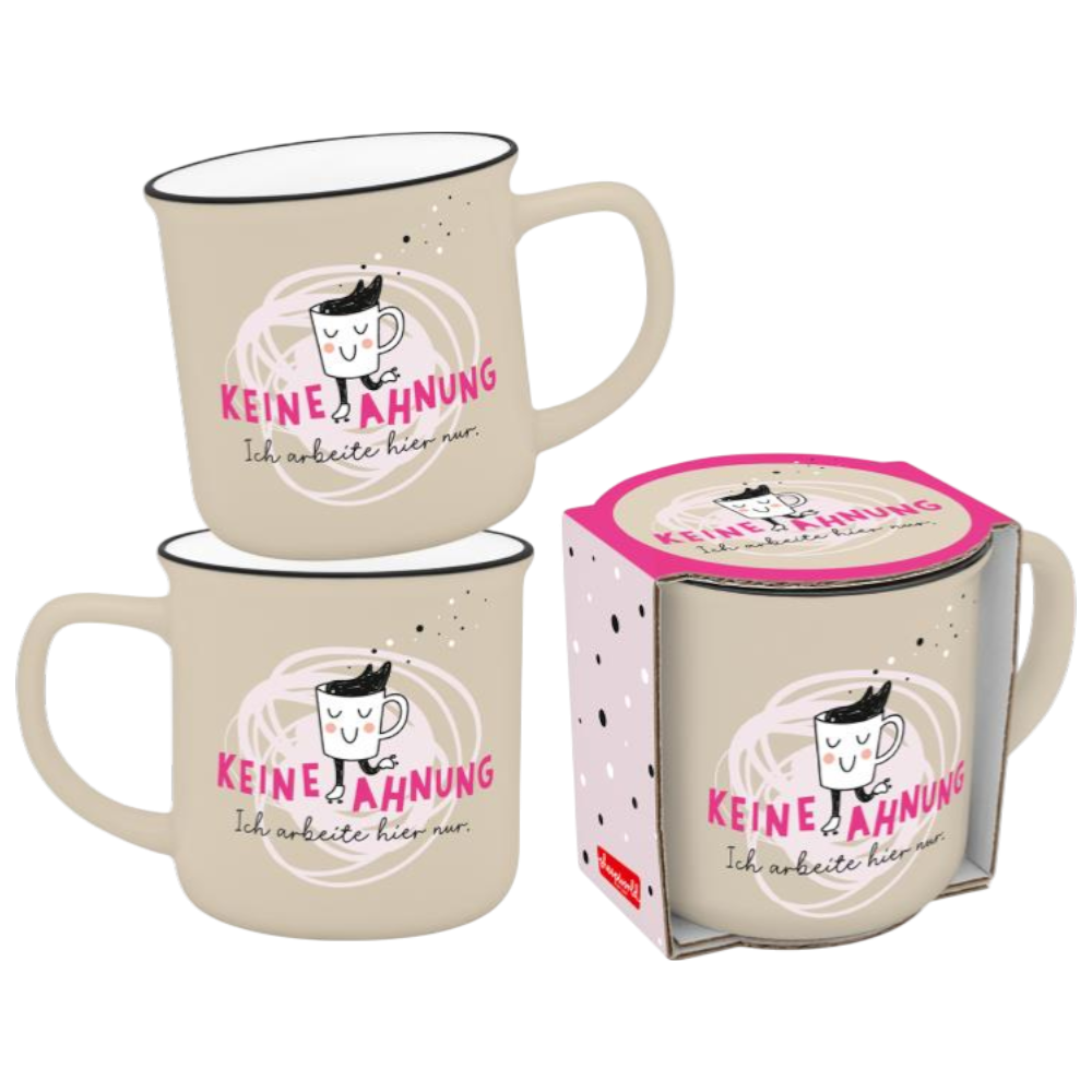 GESCHENKEWELT Becher Ahnung Porzellan Spruch