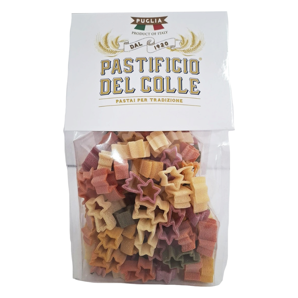 Pastificio del Colle Stelle Comete – bunte Sternchen-Nudeln mit Schweif, 250 g