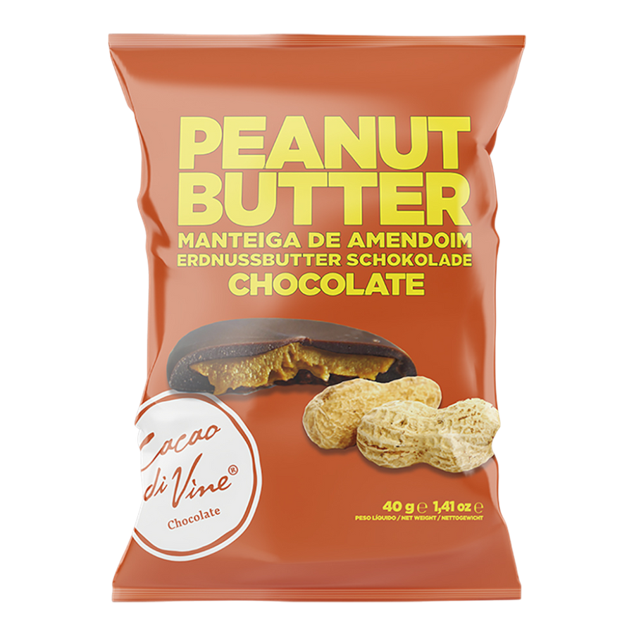 Cacao di Vine Peanut Butter Chocolate - Bitterschokoladendrops mit Erdnussbutter-Ganache, 70% Schokolade und 30% Erdnussbutter