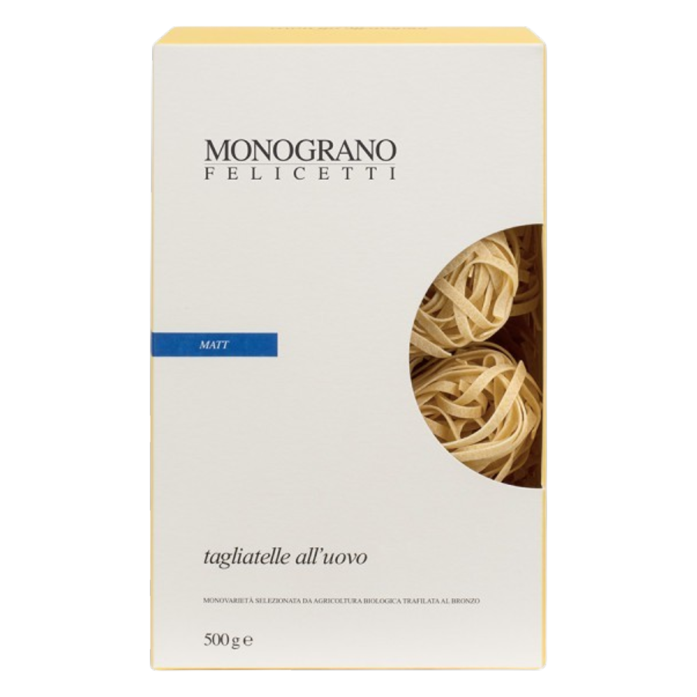 Felicetti Monograno Matt Tagliatelle all'uovo 500g – Bio Tagliatelle mit 28% Ei