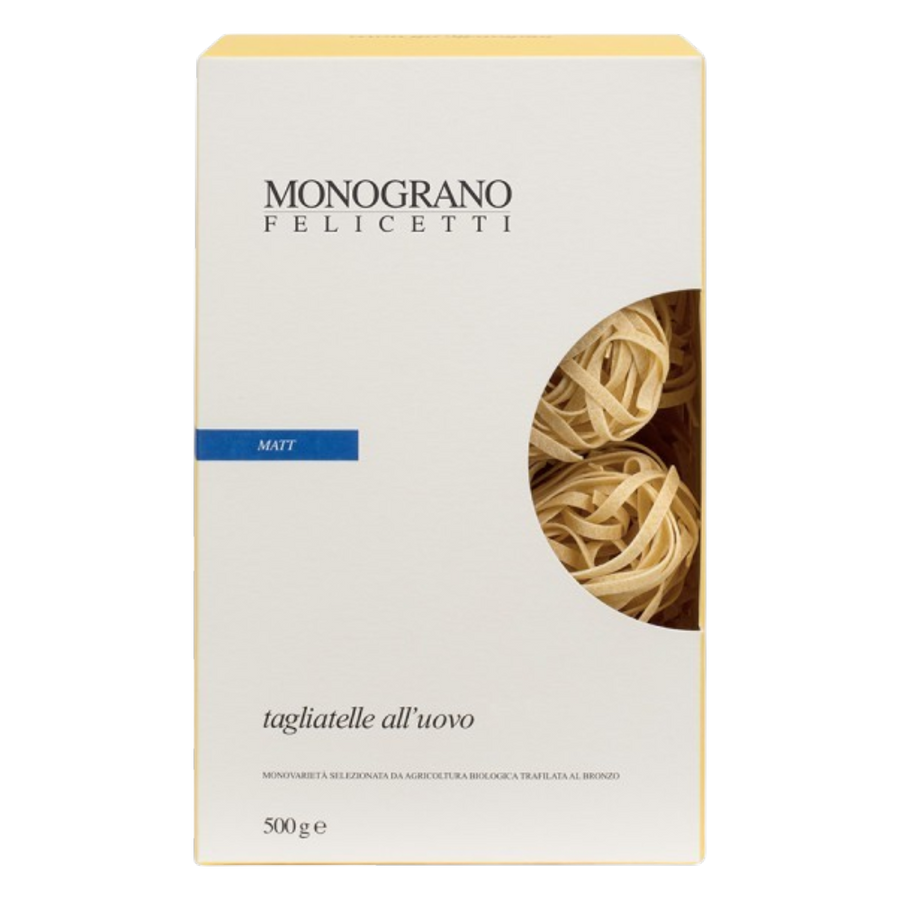 Felicetti Monograno Matt Tagliatelle all'uovo 500g – Bio Tagliatelle mit 28% Ei