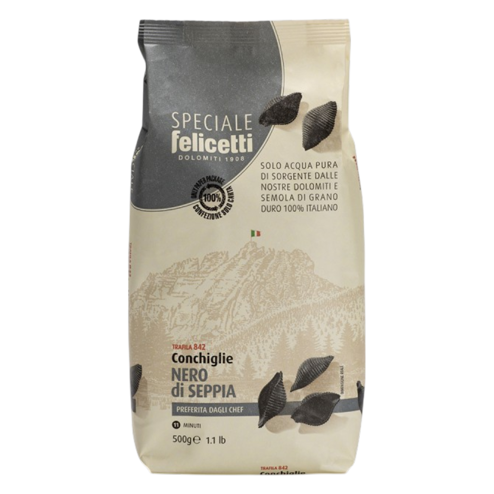 Felicetti Conchiglie Nero di Seppia 500g – Pasta mit Tintenfischtinte Muschelform Kochzeit 11