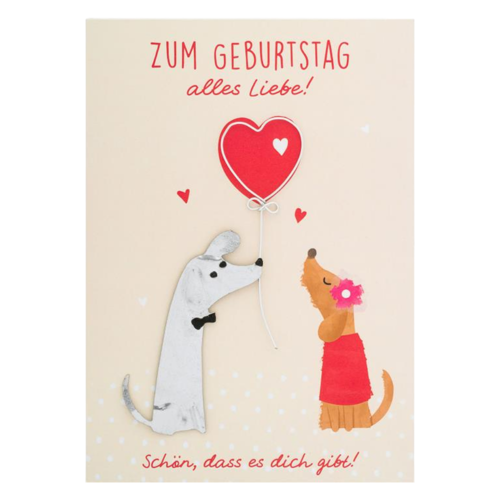 GRUSS&CO Grußkarte METALL de 43, 17x12cm, herzliche Geburtstagskarte Zum Geburtstag alles Liebe mit Metall-Applikation