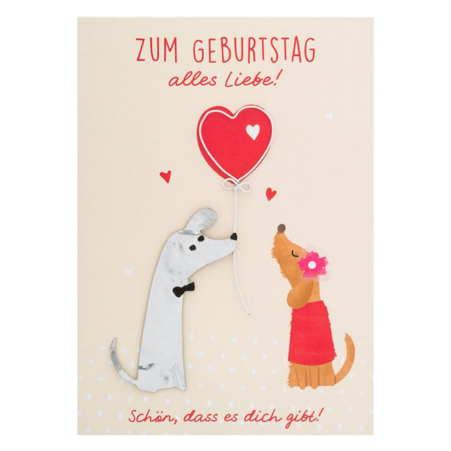 GRUSS&CO Grußkarte METALL de 43, 17x12cm, herzliche Geburtstagskarte Zum Geburtstag alles Liebe mit Metall-Applikation