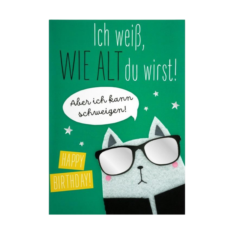 GRUSS&CO Grusskarte FILZ de 26 h aus Papier mit Filz-Elementen, 17x12cm, witzige Geburtstagskarte mit frechem Alters-Spruch