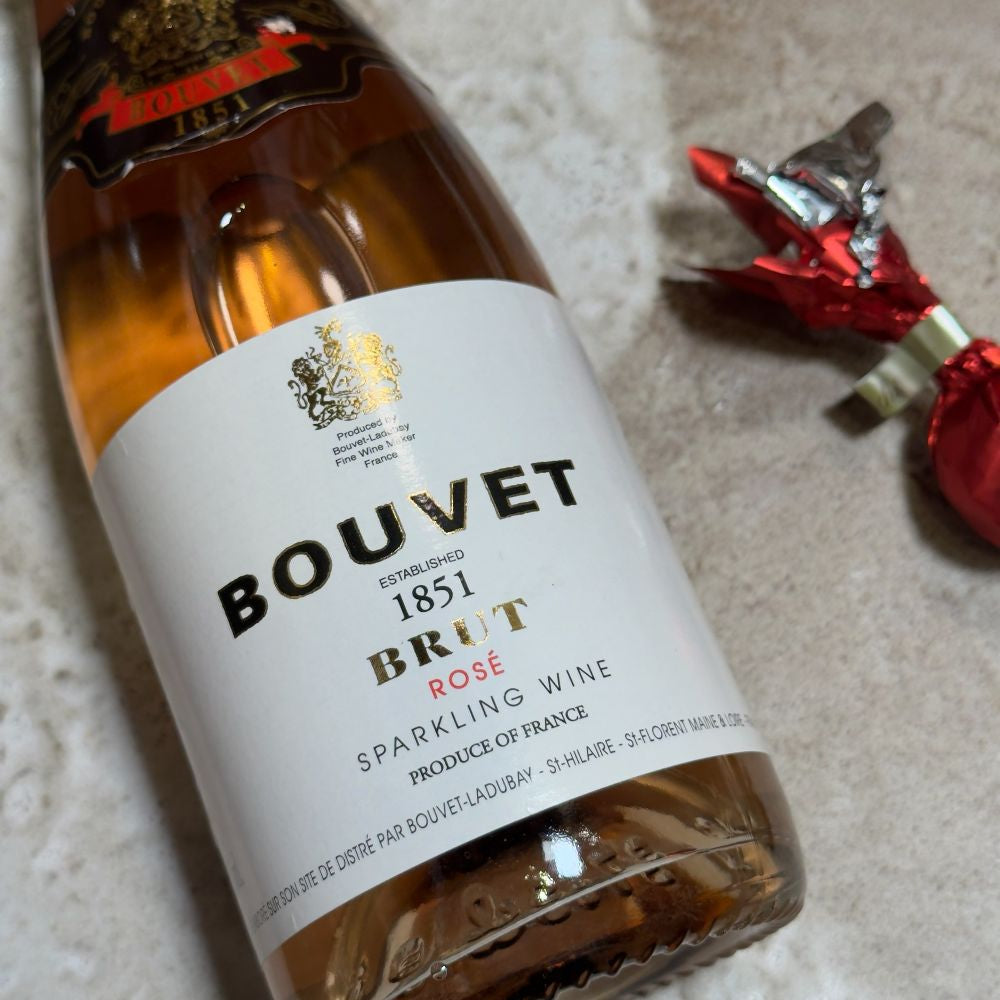 Sekt Geschenkbox Weihnachten mit Rosé und Leckereien