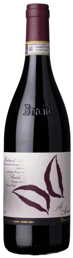 Weingut Braida Ai Suma Barbera d Asti DOCG 2020 - italienischer Rotwein aus 100% Barbera mit 15 Monaten Eichenholzreifung und 20 Tagen Mazeration