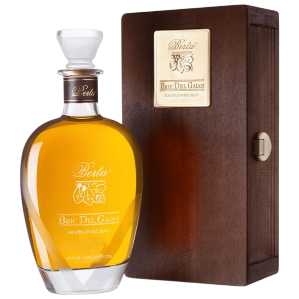 Berta Bric Del Gaian 2016 0,7 l – Grappa invecchiata, ambrato, Waldbeeren, Grapefruit, Vanille
