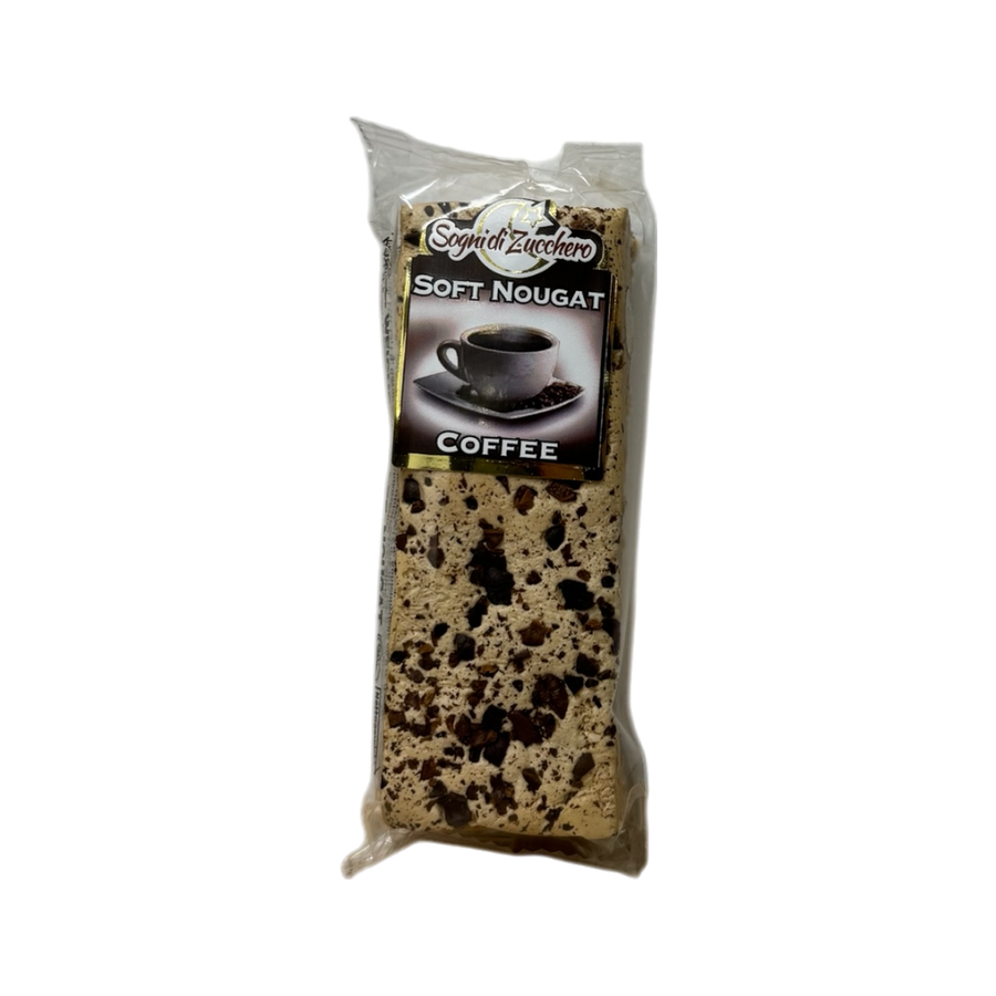 Sogni di Zucchero Soft Nougat Coffee - weiches Kaffee-Nougat 50g mit 24% Mandeln, Honig und Röstkaffeebohnen