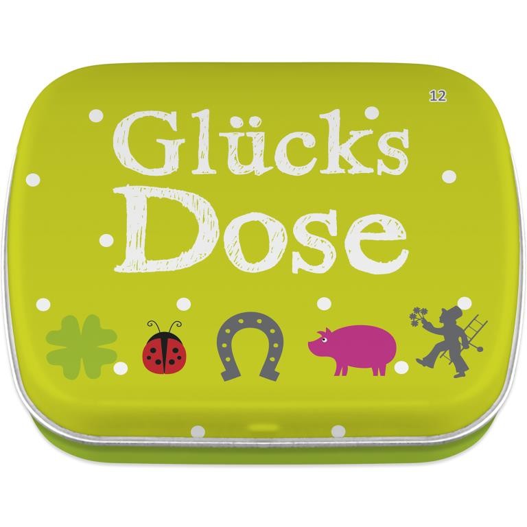 GRUSS&CO Mint Glücksdose 14g – Metall, Mint, Geschenk, Glücksdose, zuckerfrei