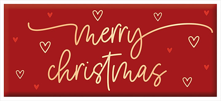 Grafik Werkstatt Weihnachtsschokolade 30g mit goldener Aufschrift Merry Christmas
