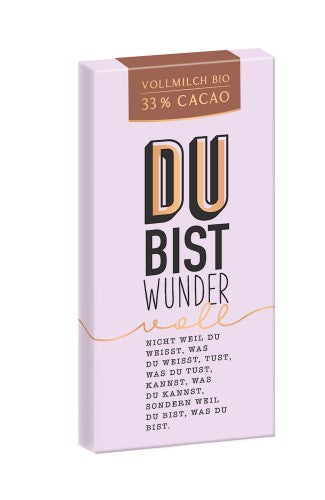 Grafik Werkstatt, Bio-Schokolade - Du bist wundervoll, 80g