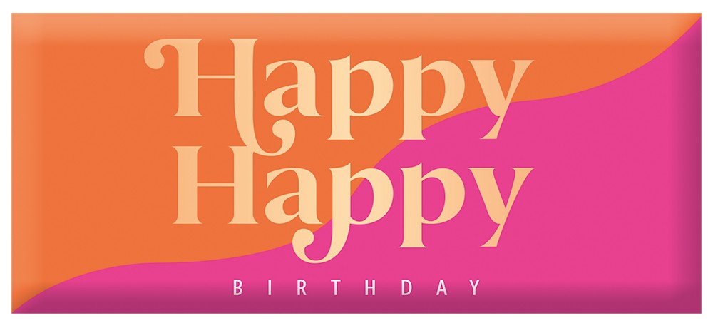 Schoko Happy happy Birthday 30g – Schokolade, Goldveredelung, Geburtstag, Geschenk