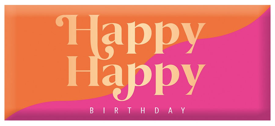 Schoko Happy happy Birthday 30g – Schokolade, Goldveredelung, Geburtstag, Geschenk