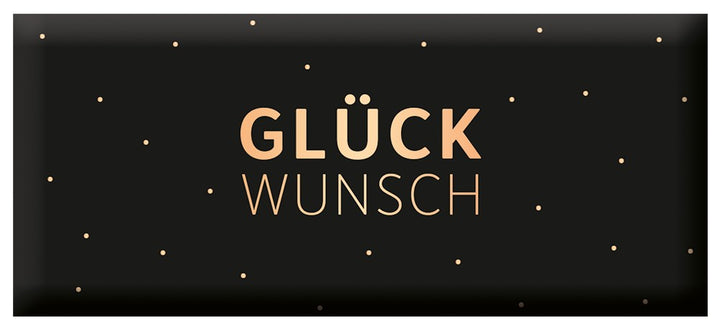 Schoko Glückwunsch 30g – Schokolade, Goldveredelung, Glückwunsch, Geschenk, Mitbringsel
