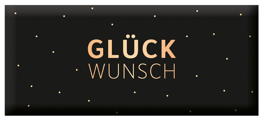 Schoko Glückwunsch 30g – Schokolade, Goldveredelung, Glückwunsch, Geschenk, Mitbringsel