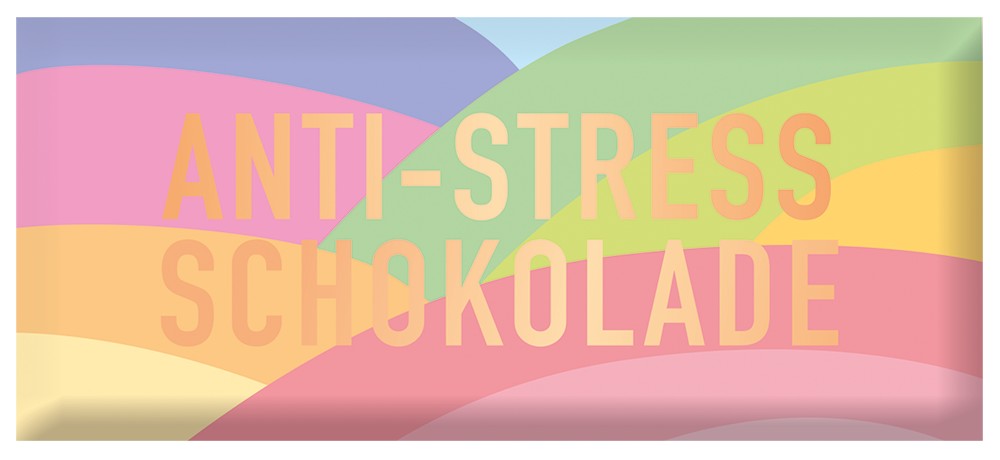 Schoko Anti-Stress Schokolade 30g – Schokolade, Goldveredelung, Entspannung, Geschenk