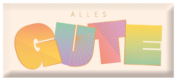 Schoko Alles Gute 30g – Schokolade, Goldveredelung, Glückwunsch, Geschenk, Mitbringsel