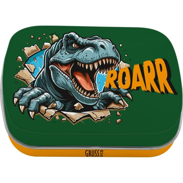 GRUSS CO Mint DINO ROARR 14g – Mintdose Dino Serie 6x5x2cm als kleines Geschenk