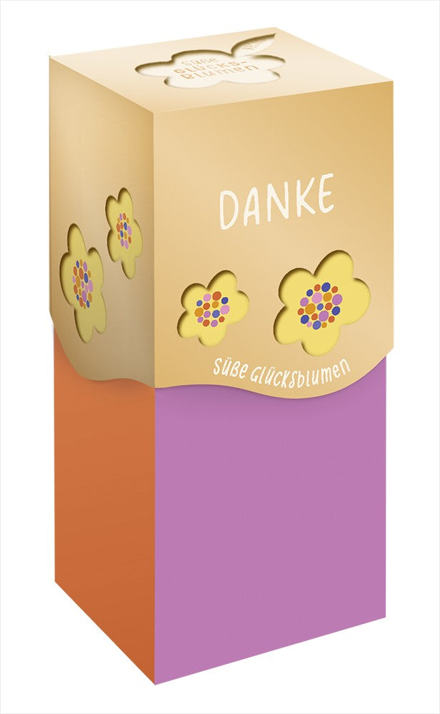 Süße Glücksblumen Danke 80g – Fruchtgummi, Blumen, Danke, Geschenk, Mitbringsel