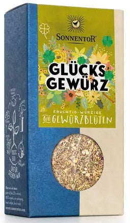 Sonnentor Glücks Gewürzblüten Bio - Bio-Gewürz-Blütenzubereitung mit mediterranen Kräutern, rosa Pfeffer und bunten Blüten