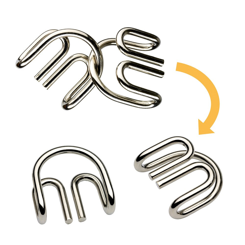 Djeco Crazix Metallpuzzle, Logikspiel für Kinder & Erwachsene, Knobelspaß ab 7 Jahren