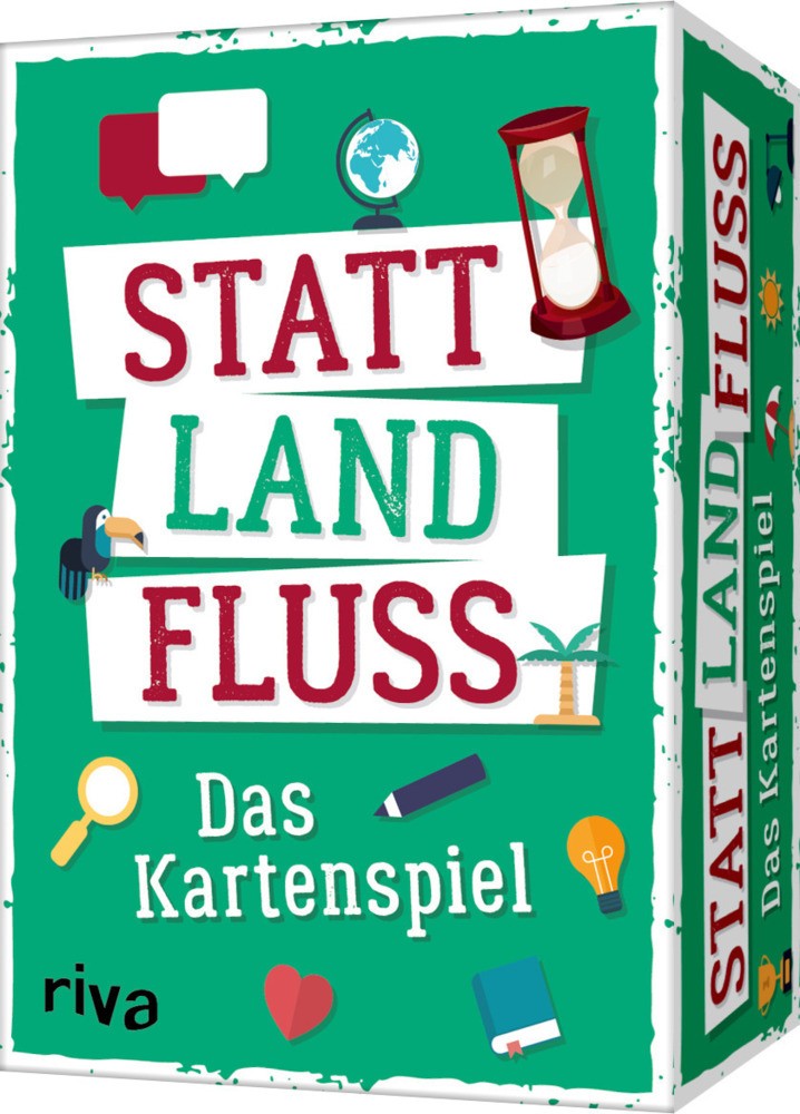 Statt Land Fluss Das Kartenspiel, unterhaltsames Gesellschaftsspiel für die ganze Familie, kompaktes Kartenformat