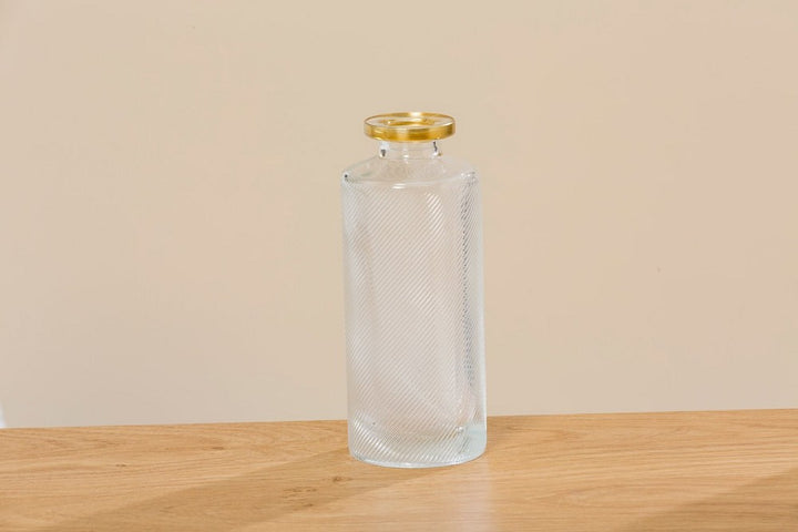 Vase Adore Rund H 13,2 cm Klarglas Gold elegant