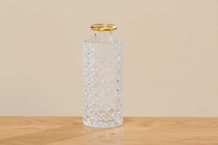 Vase Adore Rund H 13,2 cm Klarglas Gold elegant