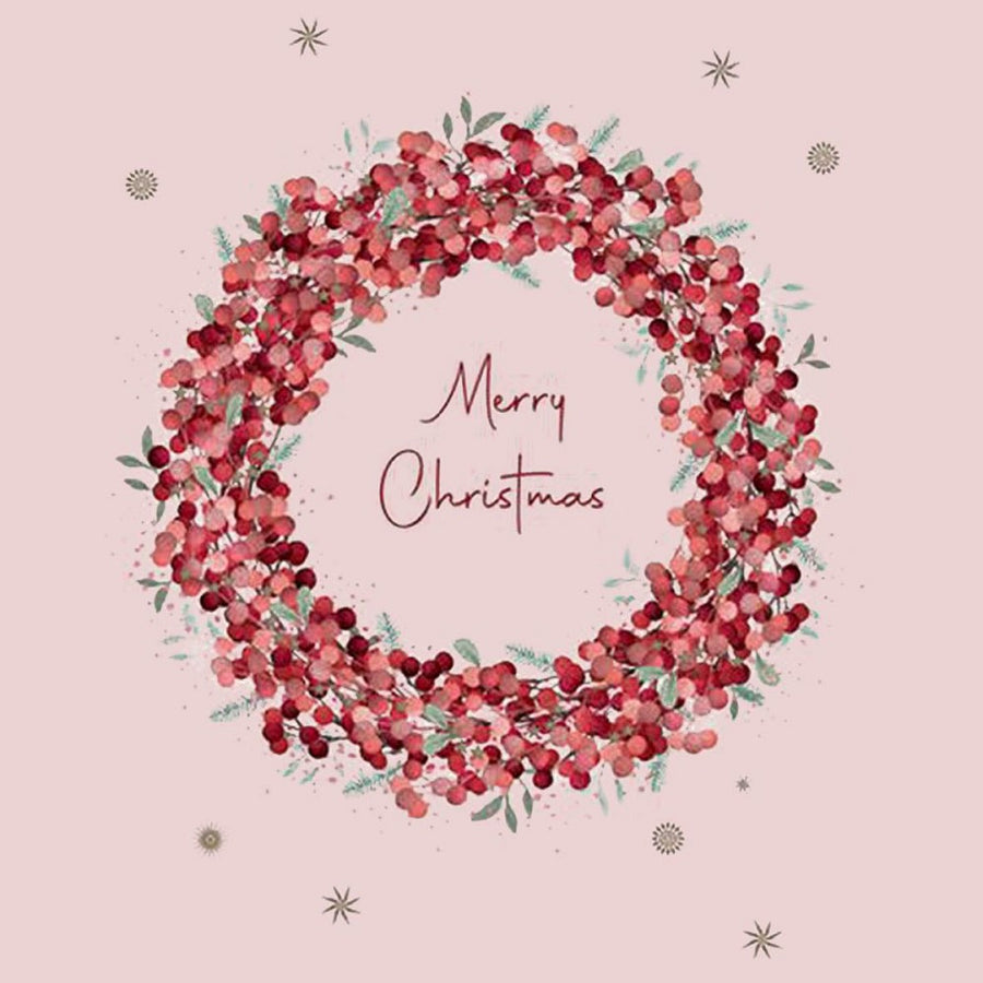 ppd Christmas in Rosé Lunch-Servietten 33x33cm, 20 Stück, 3-lagig, chlorfrei gebleicht, elegantes Weihnachtsdesign in Rosé