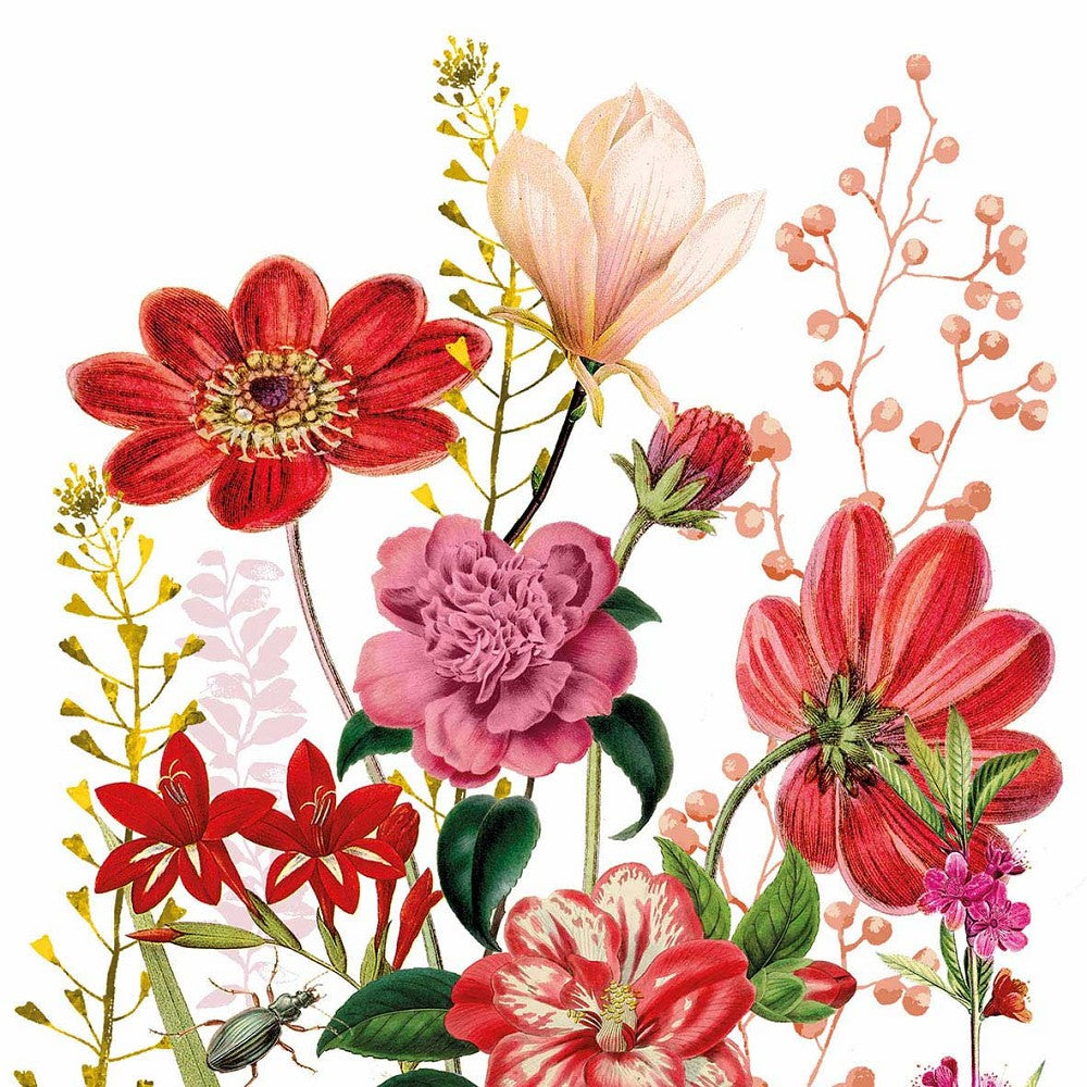 ppd Servietten Floria 33x33 cm Lunchformat Blumenmotiv Serie Illusion