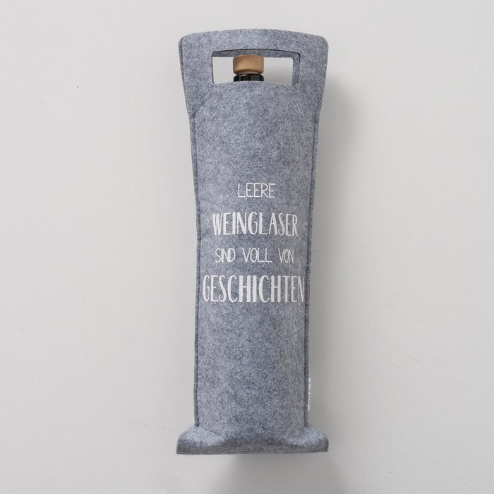 Textil Geschenktüte Wein für Weinflasche modern minimalistisch pro Bestellung 1 Stück Variante nach