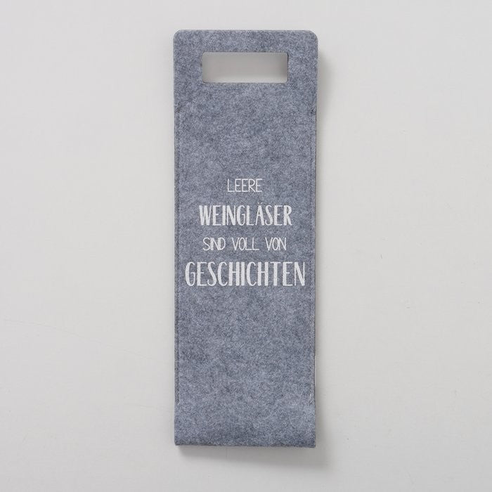 Textil Geschenktüte Wein für Weinflasche modern minimalistisch pro Bestellung 1 Stück Variante nach