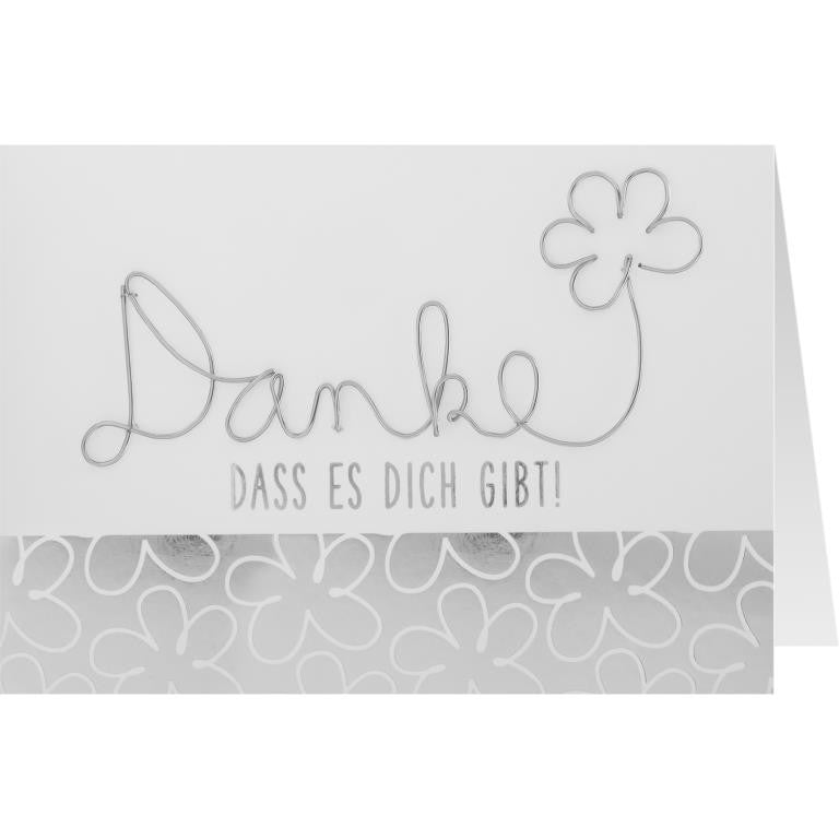 GRUSS & CO, Grusskarte DRAHT de 36 q - Danke