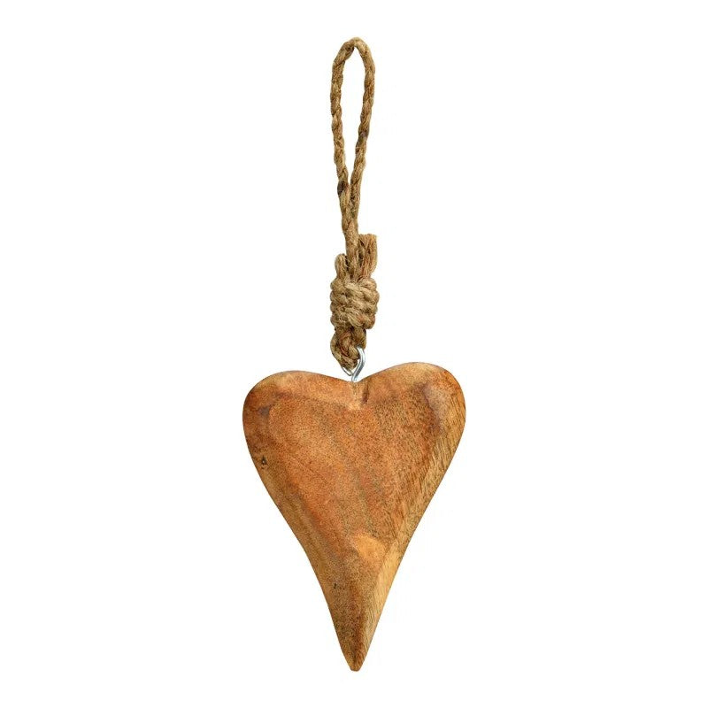 Hänger Herz aus Mangoholz natur, 7x9x2cm