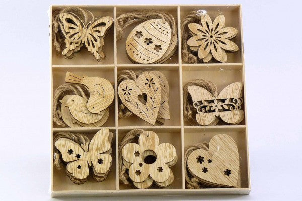 Motive Box aus Holz-Natur, D6cm