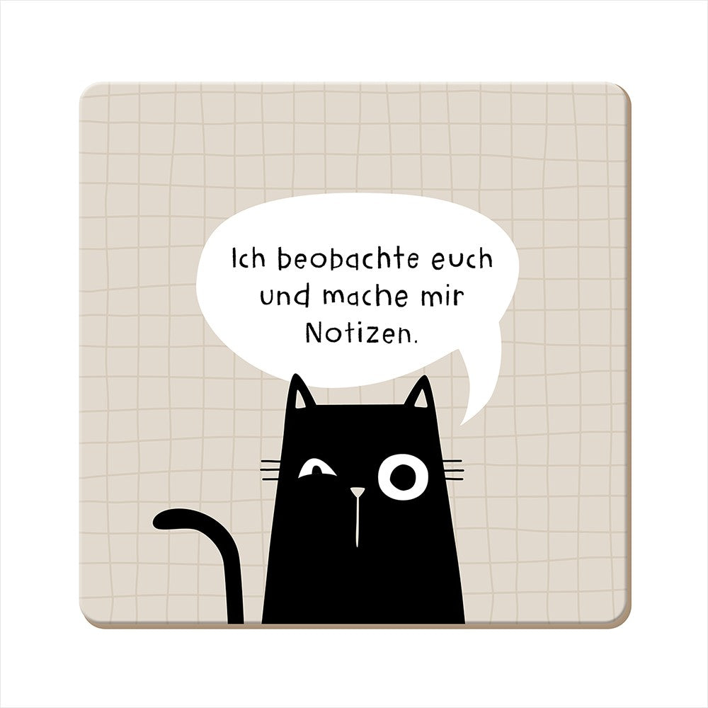 Grafik Werkstatt, Korkuntersetzer Ich beobachte euch
